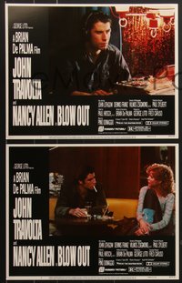 7j0809 BLOW OUT 8 LCs 1981 John Travolta, Brian De Palma, murder has a sound all of its own!