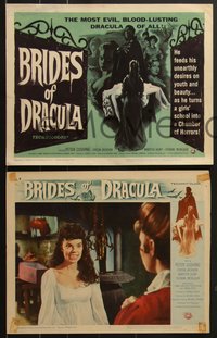 7j0812 BRIDES OF DRACULA 8 LCs 1960 Hammer vampires, he feeds his unearthly desires on youth & beauty!