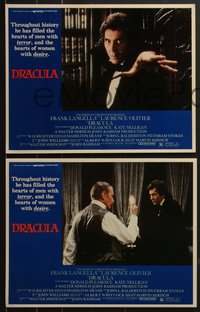 7j0925 DRACULA 4 LCs 1979 Laurence Olivier, Bram Stoker, cool vampire Frank Langella in title role!