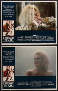 7j0834 DRESSED TO KILL 8 LCs 1980 Brian De Palma directed, sexy Angie Dickinson, Michael Caine!