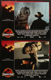 7j0859 JURASSIC PARK 8 LCs 1993 Spielberg, Sam Neill, Laura Dern, Jeff Goldblum, Richard Attenborough