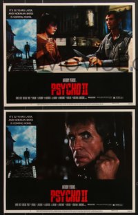 7j0881 PSYCHO II 8 LCs 1983 Anthony Perkins as Norman Bates, Vera Miles, Meg Tilly, horror sequel!