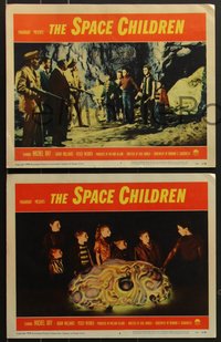 7j0889 SPACE CHILDREN 8 LCs 1958 Jack Arnold, with c/u of kids surrounding giant alien brain!