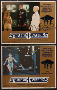 7j0893 STARSHIP INVASIONS 8 LCs 1977 Robert Vaughan, Christopher Lee, aliens & sexy women!