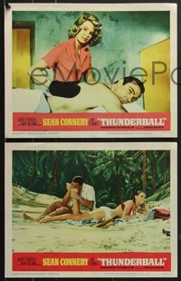 7j0902 THUNDERBALL 8 LCs 1965 Sean Connery as James Bond 007, Celi, Paluzzi, Auger, complete set!