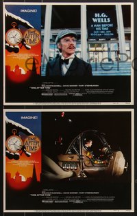 7j0904 TIME AFTER TIME 8 LCs 1979 Malcolm McDowell as H.G. Wells, Warner as Jack the Ripper, Noble!