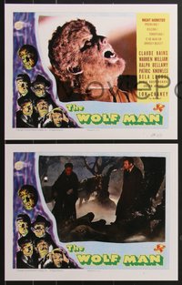 7j0976 WOLF MAN signed #2/3 set of 13 faux LCs 2021 scenes you would have liked to see!