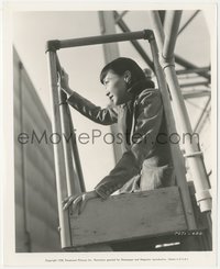 7p1308 ANNA MAY WONG 8x10 still 1938 looking over Paramount Studio lot, making King of Chinatown!