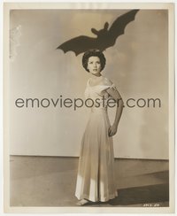 7p1312 BAT 8.25x10 still 1959 great spooky Elaine Edwards portrait with giant bat shadow behind her!