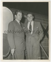 7p1335 DENNIS MORGAN/ERROL FLYNN 8.25x10 still 1943 flying out of Mexico City after Red Cross drive!