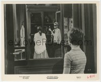 7p1336 DIABOLIQUE 8.25x10 still 1955 Humbert watches Vera Clouzot & Simone Signoret through window!