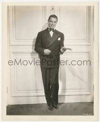 7p1342 ENTER MADAME deluxe 8x10 still 1935 full-length handsome young Cary Grant in tuxedo!