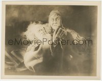 7p1349 FAUST 8x10.25 still 1926 Murnau, cool c/u of Gosta Ekman & Emil Jannings as Mephistopholes!