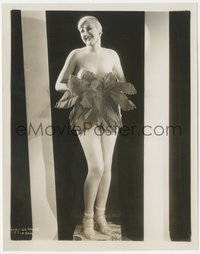 7p1352 FOOTLIGHT PARADE 8x10.25 still 1933 sexy nude Bobbie La Salle covered only by a big leaf!