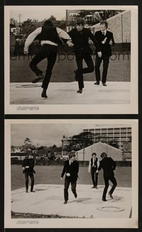 7p1554 HARD DAY'S NIGHT 2 8x10 stills 1964 great images of Beatles Paul, John, Ringo & George!