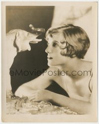 7p1371 HIS CAPTIVE WOMAN 8.25x10.25 still 1929 Dorothy Mackaill tells secrets to elephant figurine!