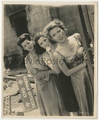 7p1416 MASTER RACE 8x10 key book still 1944 worried Belgian girls by sign with Nazi swastikas!