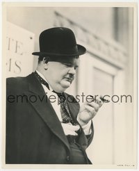 7p1426 OLIVER HARDY 8.25x10 still 1938 smoking cigarette in holder with that sophisticated look!