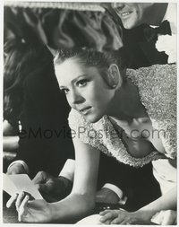 7p1427 ON HER MAJESTY'S SECRET SERVICE 8x10.25 still 1969 c/u of sexy Diana Rigg gambling at cards!