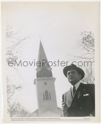 7p1459 STRANGER 8.25x10 still 1946 Edward G. Robinson outdoors by church, directed by Orson Welles!