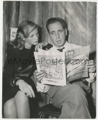 7p1465 TO HAVE & HAVE NOT 7.5x9.5 radio publicity still 1946 sexy Lauren Bacall & Humphrey Bogart!