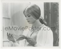 7p1467 UMBRELLAS OF CHERBOURG 8.25x10.75 still 1965 beautiful Catherine Deneuve c/u reading letter!