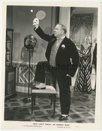 7p1475 YOU CAN'T CHEAT AN HONEST MAN 8x10.25 still 1939 W.C. Fields in tuxedo playing ping pong!