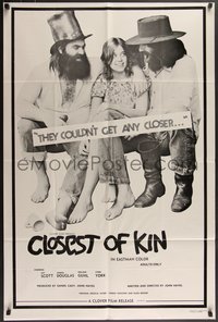 7p0213 ALL THE LOVIN' KINFOLK 1sh 1970 good country girl can't get closer with Closest of Kin, rare!