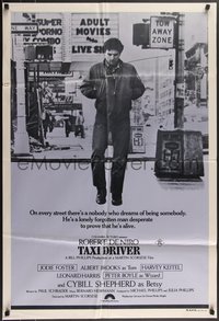 7p0197 TAXI DRIVER Aust 1sh 1976 De Niro walking in New York City, Martin Scorsese, rare!