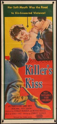 7p0164 KILLER'S KISS Aust daybill 1955 early Stanley Kubrick noir set in New York, ultra rare!