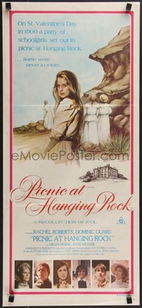 7p0173 PICNIC AT HANGING ROCK Aust daybill 1975 Peter Weir classic about vanishing schoolgirls!