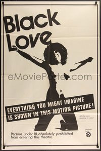 7p0239 BLACK LOVE 1sh 1971 Herschell Gordon Lewis directed, everything you might imagine, rare!