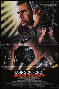 7p0245 BLADE RUNNER NSS style 1sh 1982 Ridley Scott sci-fi classic, art of Harrison Ford by Alvin!