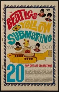 7p0023 YELLOW SUBMARINE softcover book 1968 with 20 psychedelic pop-out art of the Beatles!