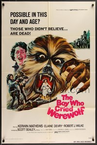 7p0256 BOY WHO CRIED WEREWOLF 1sh 1973 Kerwin Mathews, those who didn't believe... are dead!