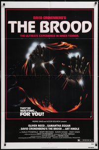 7p0259 BROOD 1sh 1979 David Cronenberg, art of monster in embryo, they're waiting for YOU!