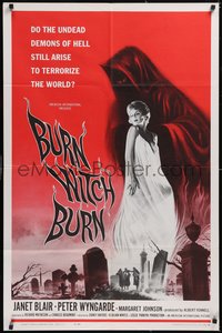 7p0261 BURN WITCH BURN 1sh 1962 undead demons of Hell arise to terrorize the world!