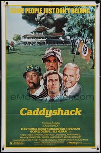 7p0262 CADDYSHACK 1sh 1980 Chevy Chase, Bill Murray, Rodney Dangerfield, golf comedy classic!