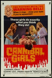 7p0265 CANNIBAL GIRLS 1sh 1973 Ivan Reitman Canadian horror comedy, they do exactly what you think!