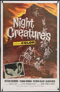 7p0266 CAPTAIN CLEGG 1sh 1962 Hammer, great art of Night Creatures riding skeleton horses!