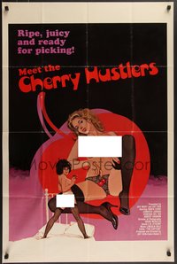 7p0271 CHERRY HUSTLERS 1sh 1977 incredibly sexy artwork, ripe, juicy and ready for picking, rare!