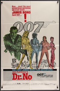 7p0322 DR. NO 1sh R1980 Sean Connery, the most extraordinary gentleman spy James Bond 007!