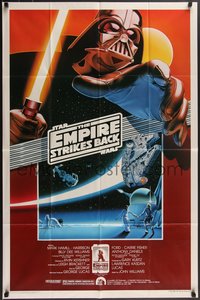 7p0335 EMPIRE STRIKES BACK Kilian 1sh R1990 Star Wars, montage sci-fi art by Drew Struzan!