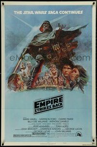 7p0334 EMPIRE STRIKES BACK style B NSS style 1sh 1980 George Lucas classic, art by Tom Jung!