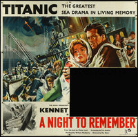 7p0100 NIGHT TO REMEMBER INCOMPLETE English 6sh 1958 English Titanic biography, Kenneth More, rare!