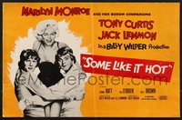 7p0043 SOME LIKE IT HOT English pressbook 1959 Marilyn Monroe w/Curtis & Lemmon in drag, ultra rare!