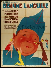 7p0078 BIENAIME LANOUILLE French 1p 1933 wild art of giant Duvaleix surrounded by women, ultra rare!