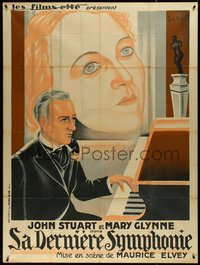 7p0085 LOST CHORD French 1p 1934 John Stuart, completely different art by Jack Vallot, ultra rare!