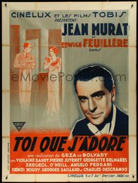 7p0089 TOI QUE J'ADORE French 1p 1934 Albert Valentin & Geza von Bolvary, Jean Murat, ultra rare!