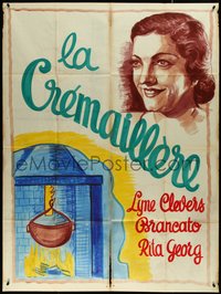 7p0068 CREMAILLERE handmade French 47x63 1943 Georges Root, art of Lyne Clevers, ultra rare!